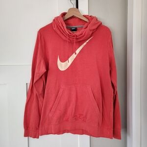 Nike | Womens Fleece Funnel Neck Metalic Swoosh Hoodies